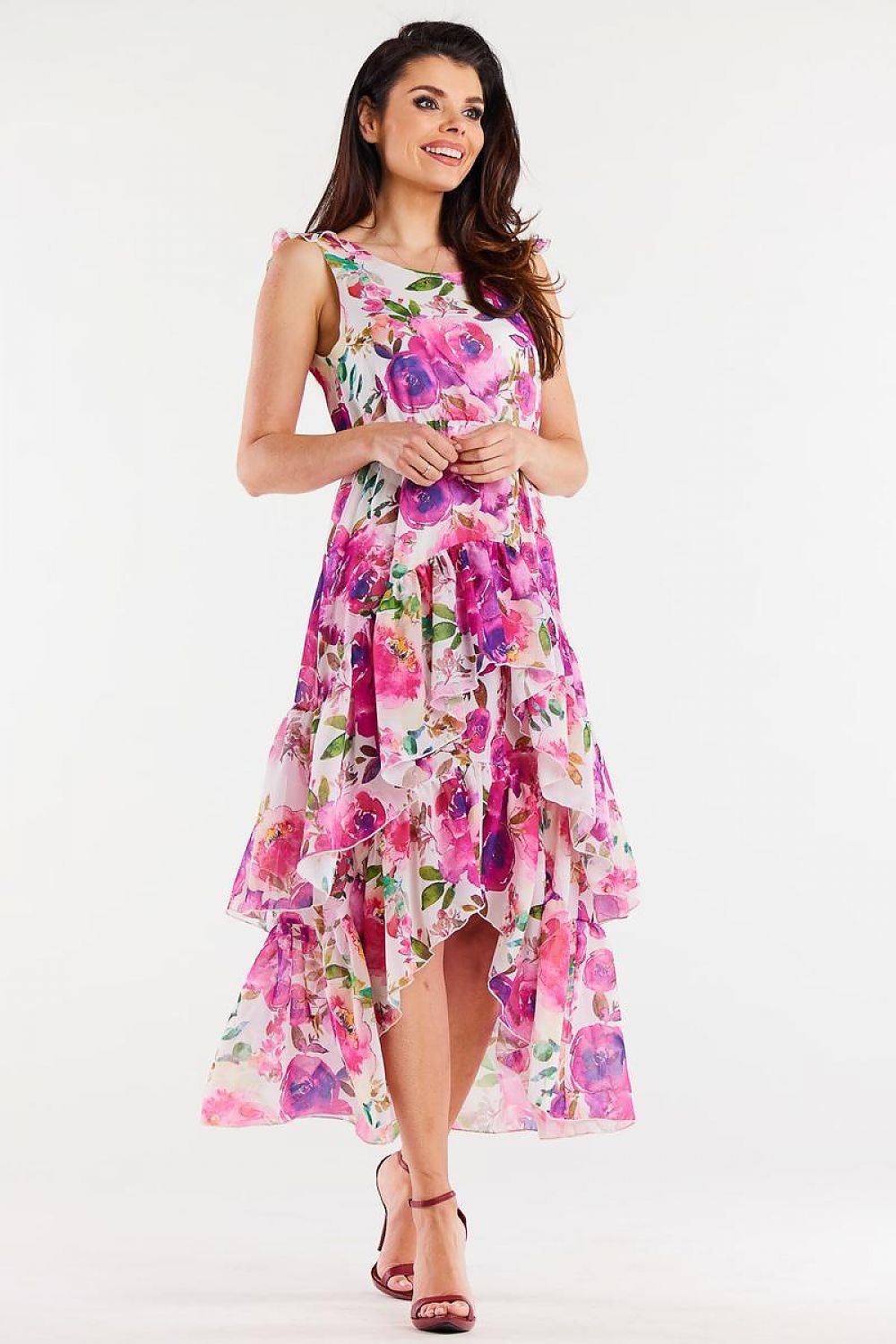 Awama Chiffon Ruffle Asymmetrical Mini Dress with Elastic Waist | Shop Dresses | Oh So Luxe UK ScentiMelti UK Awama Chiffon Ruffle Asymmetrical Mini Dress with Elastic Waist | Shop Dresses | Oh So Luxe UK ScentiMelti UK