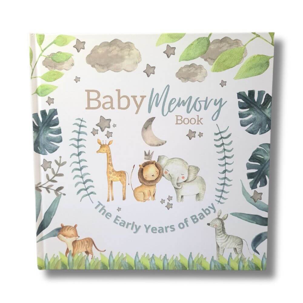 Baby Memory Book - Baby's First Year - First Year Milestone - Neutral Baby Book - Baby Shower Gift - ScentiMelti Home Fragrance, Beauty & Gifts UK