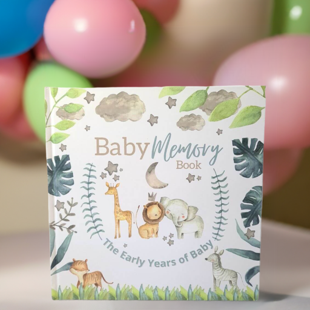 Baby Memory Book - Baby's First Year - First Year Milestone - Neutral Baby Book - Baby Shower Gift - ScentiMelti Home Fragrance, Beauty & Gifts UK