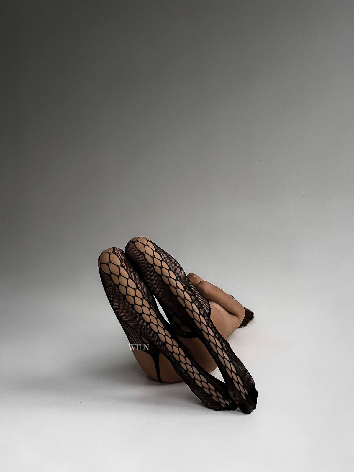 BAIT Black Rhinestone Fishnet Stockings One Size