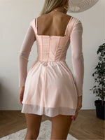 BALLERINA Pink Corset Mini Dress L