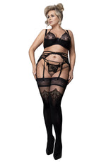 Ballerina Plus Size 600 Black Hold Ups