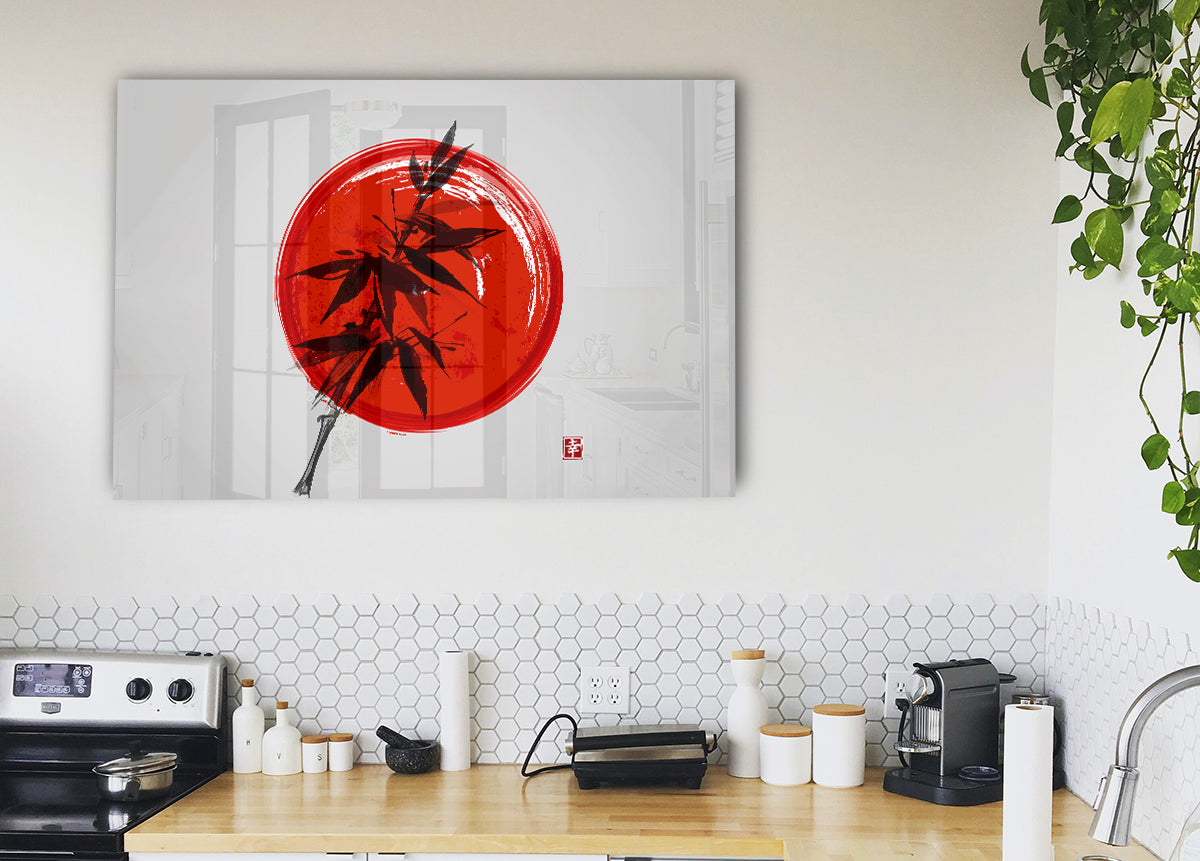 Bamboo Against The red Sun