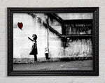 Banksy Red Heart Balloon Girl Artwork Charlotte Black