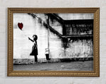 Banksy Red Heart Balloon Girl Artwork Charlotte Gold