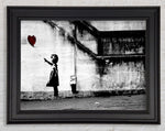 Banksy Red Heart Balloon Girl Artwork Galway Black
