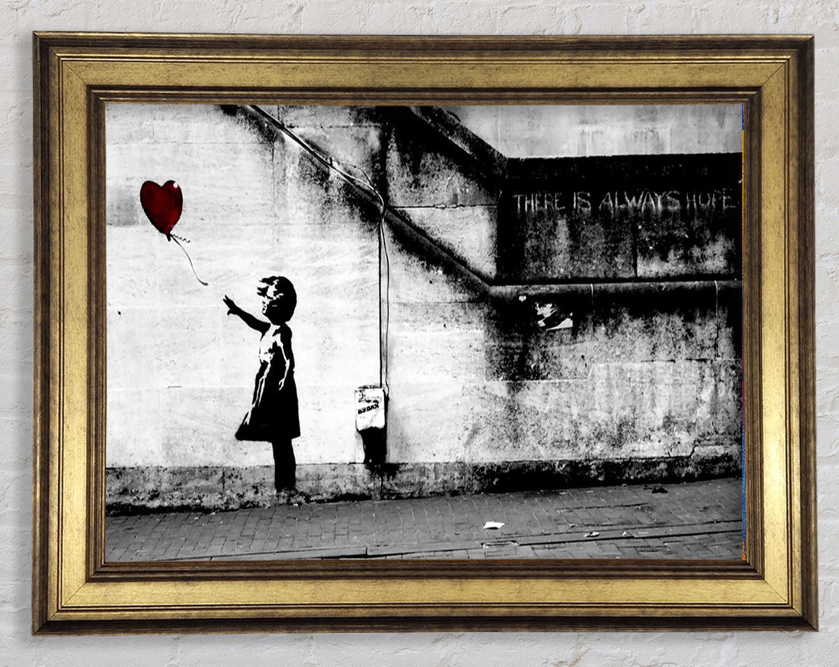 Banksy Red Heart Balloon Girl Artwork Galway Gold