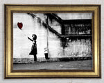 Banksy Red Heart Balloon Girl Artwork Galway Gold