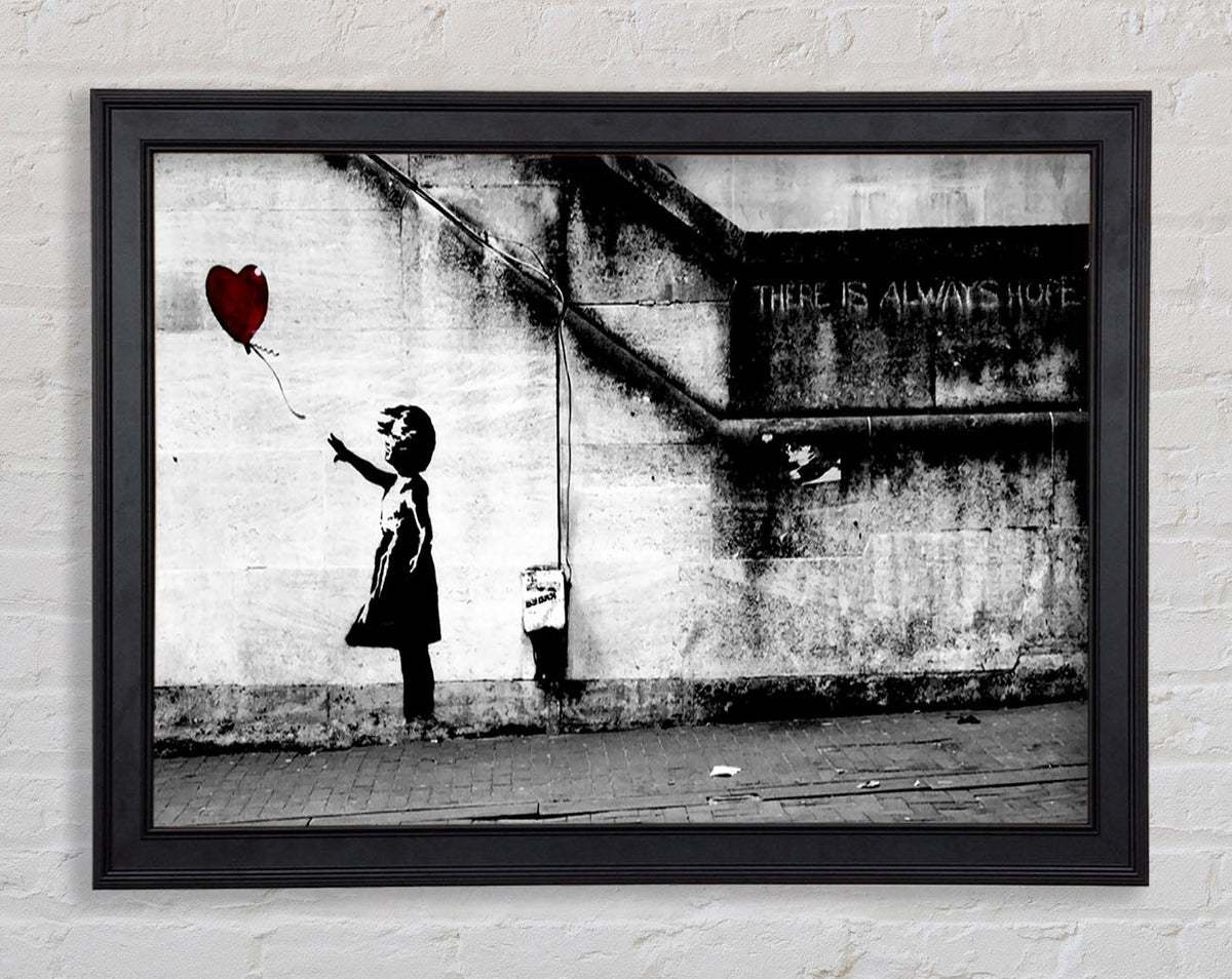 Banksy Red Heart Balloon Girl Artwork Whistler Matte Black