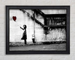 Banksy Red Heart Balloon Girl Artwork Whistler Matte Black