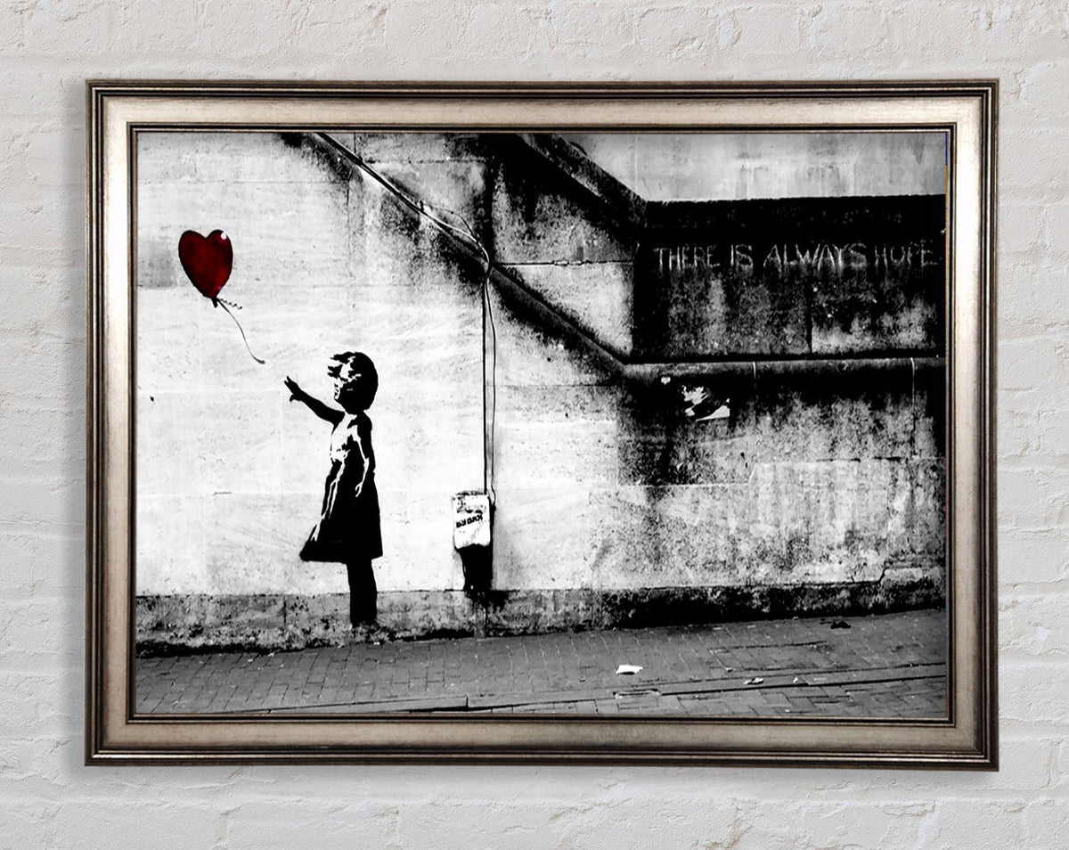Banksy Red Heart Balloon Girl Artwork Whistler Gunmetal