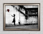 Banksy Red Heart Balloon Girl Artwork Whistler Gunmetal