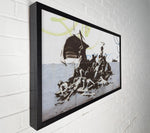 Banksy Steve Jobs Apple Framed Canvas