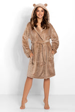 Momenti Per Me Teddy Ears Beige Bathrobe Dressing Gown