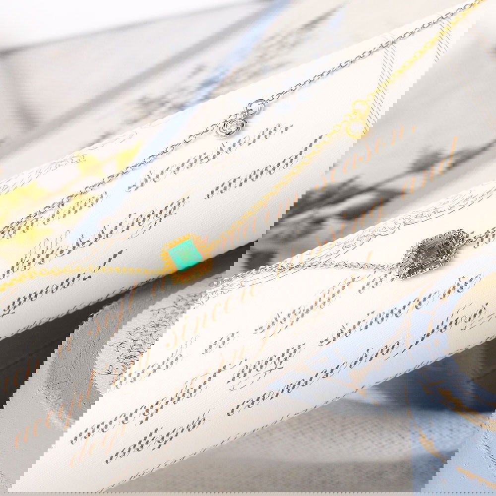 Beatrice 925 Sterling Silver Green Emerald Gem Bracelet