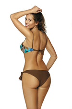 Becky Khaki Flower Two Piece Bikini Set | Marko