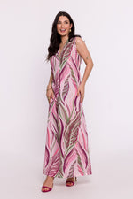 BeWear Sleeveless Maxi Daydress with V-Shaped Neckline and Original Print multicolor 4
