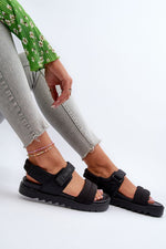 Big Star Eco-Leather Platform Velcro Sandals