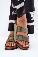 Big Star Women's Suede Strap Buckle Platform Sandals