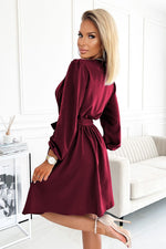 Bindy Long Sleeve Belted Cocktail Dress | Numoco