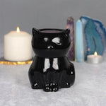 Black Cat Oil Wax Melt Burner | Halloween Decor