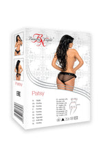 Beauty Night BN6507 Patsy Wet Look Frill See-Through Brief Black