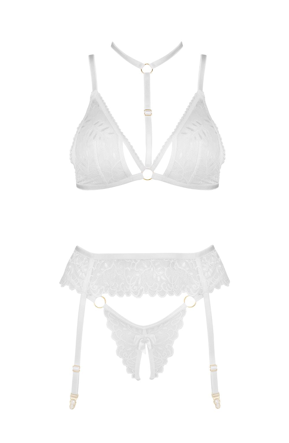 Beauty Night Noemi 3 Piece Lingerie Set White