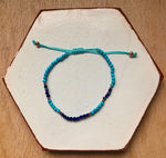 Friendship Bracelet with Turquoise and Navy Stones