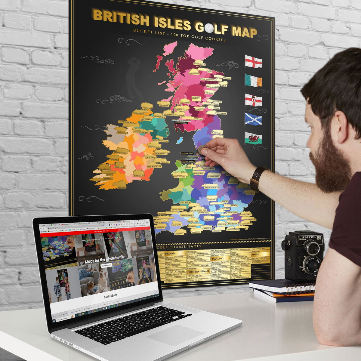 British Isles Golf Scratch Off Map