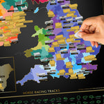 British Isles Horse Racing Scratch Off Map