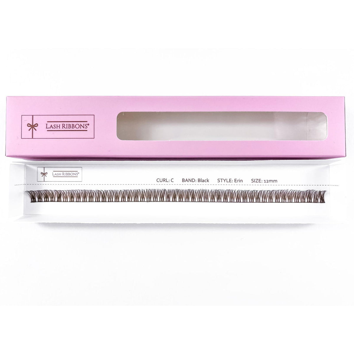 'C' Curl Brown Lash Ribbons® Starter Kit (With Clear Lash Bond) Erin 12mm