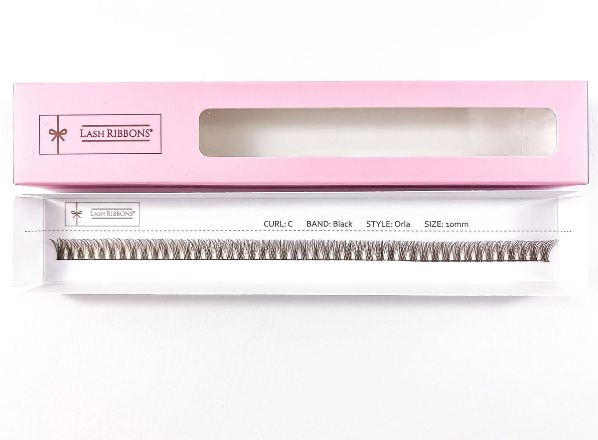 'C' Curl Brown Lash Ribbons® Starter Kit (With Clear Lash Bond)