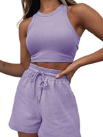 Casual Sleeveless Top & Shorts Loungewear Set