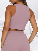 Casual Sleeveless Top & Shorts Loungewear Set