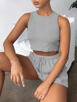 Casual Sleeveless Top & Shorts Loungewear Set