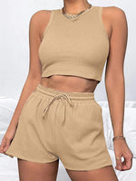 Casual Sleeveless Top & Shorts Loungewear Set