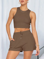 Casual Sleeveless Top & Shorts Loungewear Set
