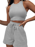 Casual Sleeveless Top & Shorts Loungewear Set