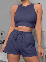 Casual Sleeveless Top & Shorts Loungewear Set