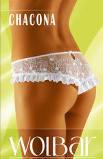 Wolbar Chacona Lace Frilly Briefs White