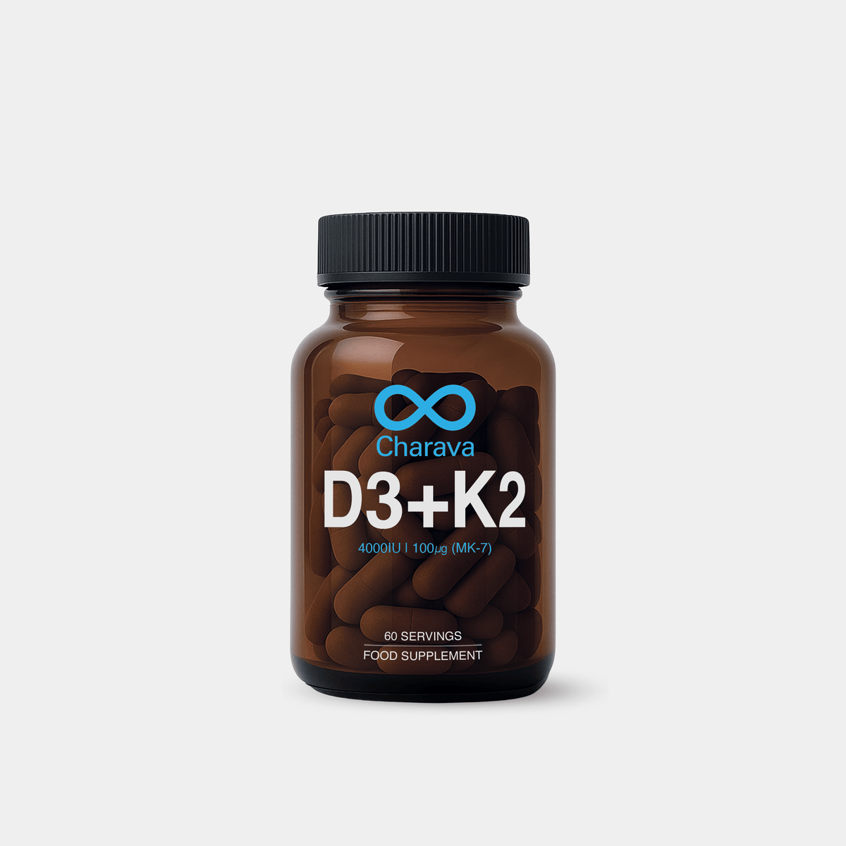 Charava Vitamin D3 (4000IU) + K2 (MK-7) 60 Days