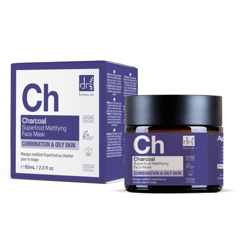 Dr Botanicals Charcoal Superfood Mattifying Face Mask 60ml