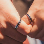 Christian Cross Silver Couple Promise His and Her Ring set