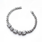 Cielle Silver Clear Statement Jewel Bracelet