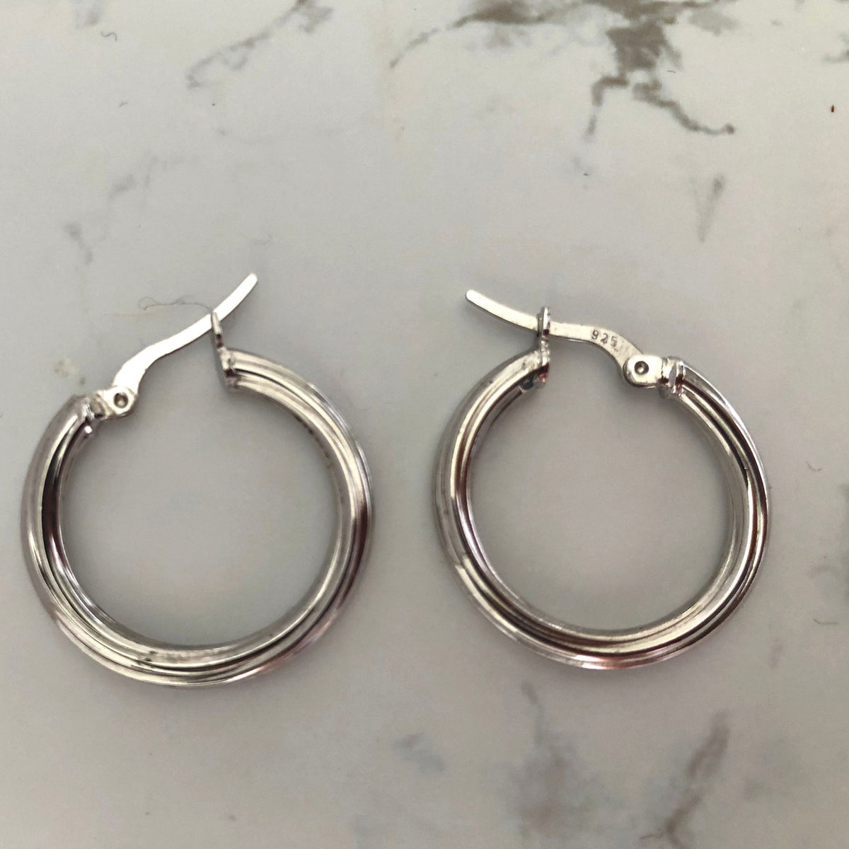Classic Hoop Earrings in Silver or Rose Gold