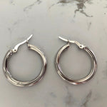 Classic Hoop Earrings in Silver or Rose Gold