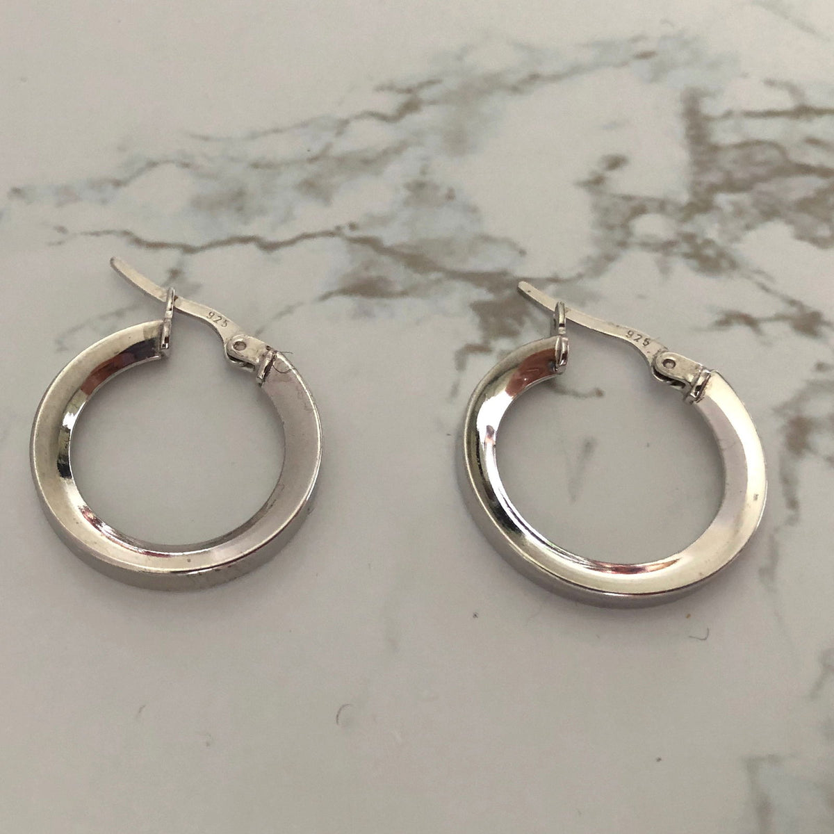 Classic Hoop Earrings in Silver or Rose Gold