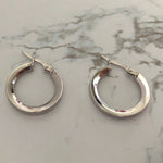 Classic Hoop Earrings in Silver or Rose Gold