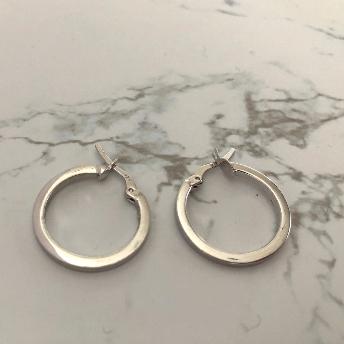 Classic Hoop Earrings in Silver or Rose Gold