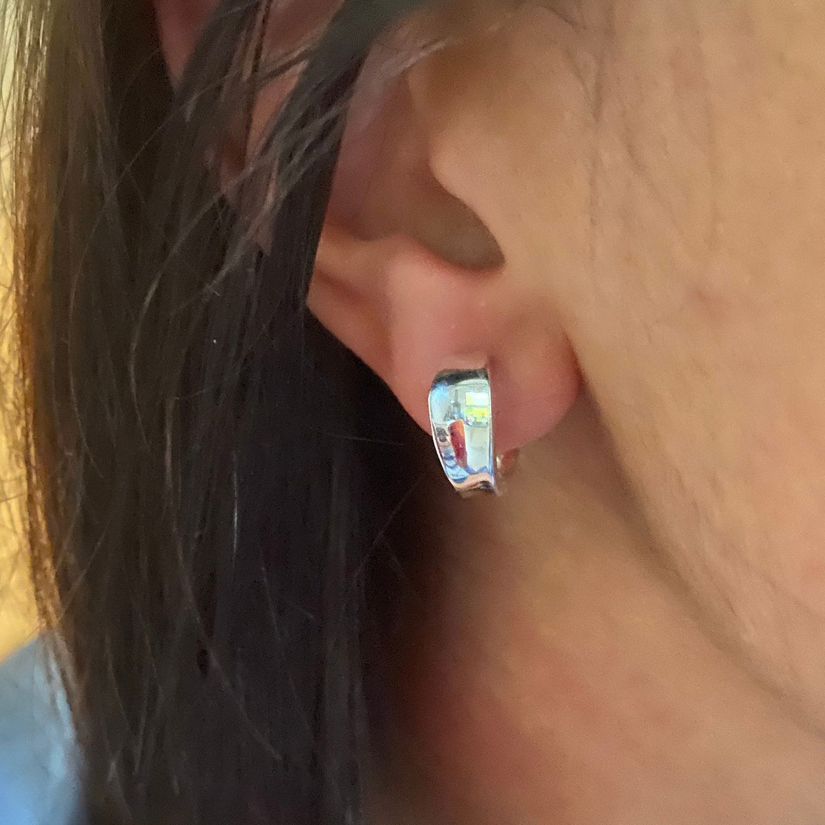 Classic Hoop Earrings in Silver or Rose Gold